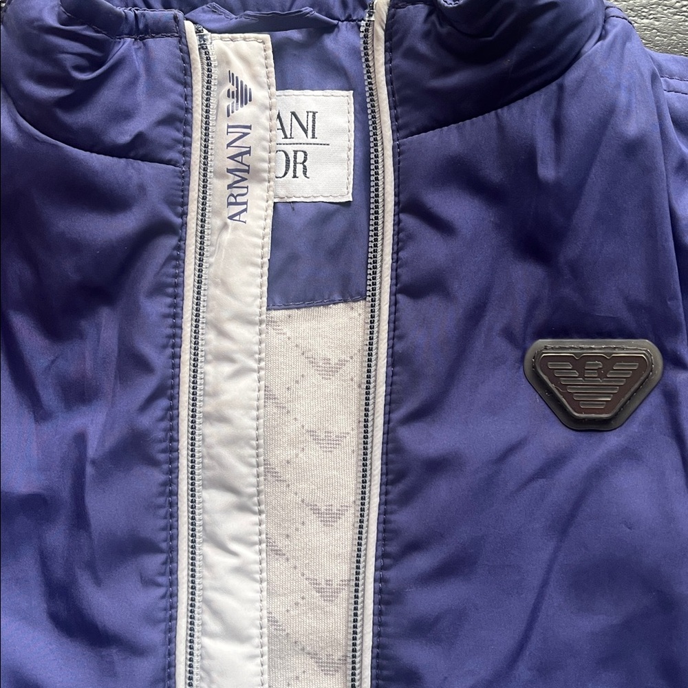 Armani Junior Purple and White Kids Vest - Picture 5 of 8